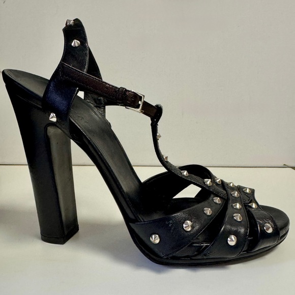 Gucci Jacqueline Black Studded Women's Heels 👠 - Picture 6 of 11